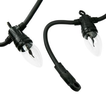 Preview: 2er Stimmungsvolle Lichterkette mit 10 Flammen-Glühbirnen, 5,1m – IP44, täuschend echter Flammeneffekt für Outdoor & Indoor 