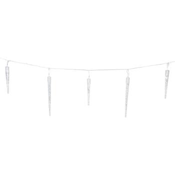 Preview: Eiszapfen-LED-Lichterkette - 8 Leuchtmodi & Timer - Kaltweisses Licht - IP55 Schutzart - 72 LEDs - 6.90m Länge - Für Aussenbereich - Weihnachtsdeko