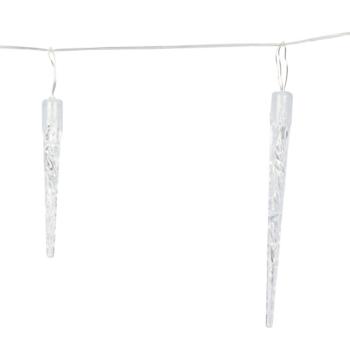 Preview: Eiszapfen-LED-Lichterkette - 8 Leuchtmodi & Timer - Kaltweisses Licht - IP55 Schutzart - 72 LEDs - 6.90m Länge - Für Aussenbereich - Weihnachtsdeko