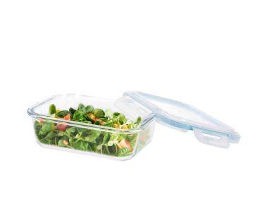 Preview: Boîte de conservation verre borosilicaté - 550 ml hermétique, anti-fuite - Micro-ondes, four, congélateur, lave-vaisselle - Sans BPA