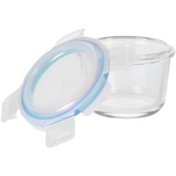 Preview: Small glass fresh food storage box round with click closure, 100 l