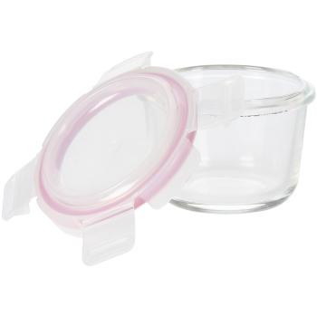 Preview: Small glass fresh food storage box round with click closure, 100 l