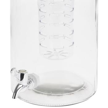 Preview: Glass beverage dispenser with infuser insert and tap, 4 liters