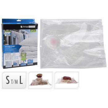 Preview: Lot 12 sacs sous vide vêtements - Réduit volume 75%, réutilisables, étanches - 6 petits, 4 moyens, 2 grands - Stockage hygiénique