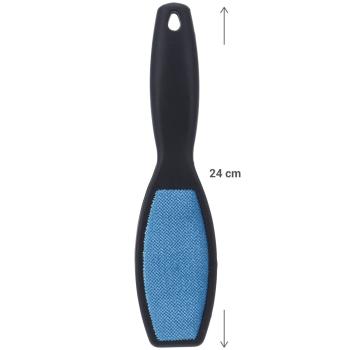 Preview: Fusselbürste Textilien 3er-Set - Tierhaarentferner Kleiderbürste für Kleidung & Möbel - Langlebig, wiederverwendbar, 24 cm, Schwarz-Blau