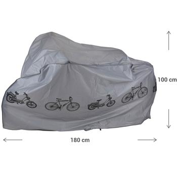 Preview: 2 Housses de Protection Étanche pour Vélo Moto Scooter - Bâches Robustes PVC - 180x100 cm - Contre Pluie Neige Soleil Poussière