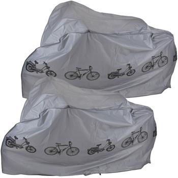 Preview: 2 Housses de Protection Étanche pour Vélo Moto Scooter - Bâches Robustes PVC - 180x100 cm - Contre Pluie Neige Soleil Poussière