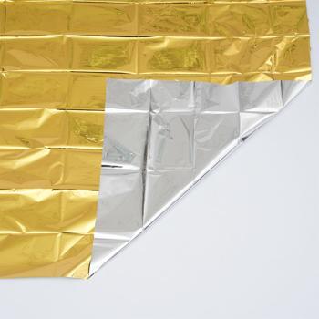Preview: set di 10 Coperta di salvataggio affidabile, 210 x 160 cm, oro - argento, coperta di emergenza - foglio riscaldante anche per avventure di sopravvivenza ed escursioni, un prodotto NASA