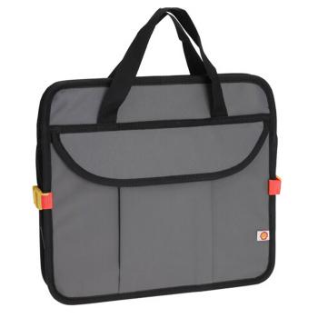 Preview: Foldable trunk organizer bag: 3 compartments + insulated cooler compartment - grey/black - for shopping, tools, travel - order & freshness