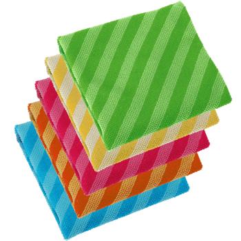 Preview: 25er Set Mikrofaser-Reinigungstücher, 30x30 cm, mehrfarbig, fusselfrei, saugstark, vielseitig einsetzbare Putztücher, Top-Reinigung