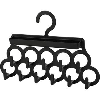 Preview: set of 4 hangers for ties & scarves black: Space-saving organizer, sturdy & versatile - Bring order to your closet