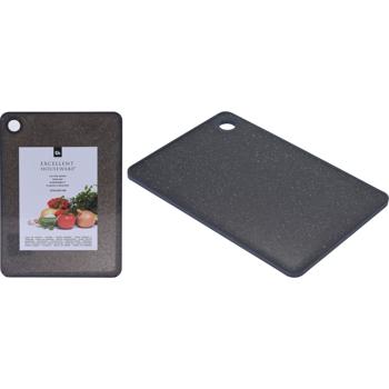 Preview: 6er-Schneidebrett-Set Marmoroptik Kunststoff - Hygienisch, rutschfest & klingenschonend für Küche - 2 Grössen: 27x20.5x1 cm, 23x16x1 cm - Spülmaschinengeeignet