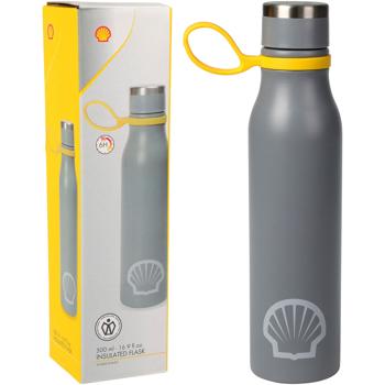 Preview: set of 2 vacuum flasks made of food-safe stainless steel, 500 ml, for work and leisure, keeps hot or cold for 6 hours, carrying ring