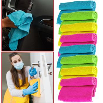 Preview: 24er-Set Mikrofasertücher, mehrfarbig, 30 x 30 cm