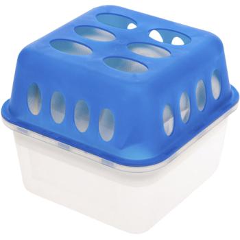 Preview: Deumidificatore d‘aria con due sacchetti di granulato, tappo per l‘umidità, 13,5 x 13,5 x 11,7 cm