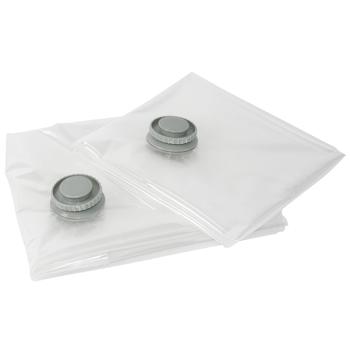Preview: Sacs de rangement sous vide pour vêtements et linge de lit - Réutilisables, 2 tailles (1300x740mm, 860x500mm) - Transparents, compatibles aspirateurs
