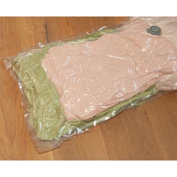 Preview: Sacs de rangement sous vide pour vêtements et linge de lit - Réutilisables, 2 tailles (1300x740mm, 860x500mm) - Transparents, compatibles aspirateurs