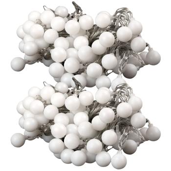 Preview: 2er-Set Farbenfrohe LED Lichterkette (16m, 80 Kugeln) – Bunte Garten-Lichterkette, IP44 – Für stimmungsvolle Momente & farbenprächtige Dekorationen