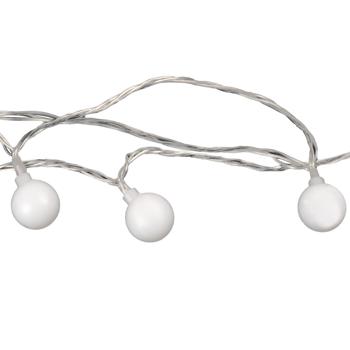 Preview: Stromsparende LED-Lichterkette: 80 warmweisse Kugeln, 16m Länge, IP44-wetterfest - gemütliche Aussenbeleuchtung für stimmungsvolle Momente