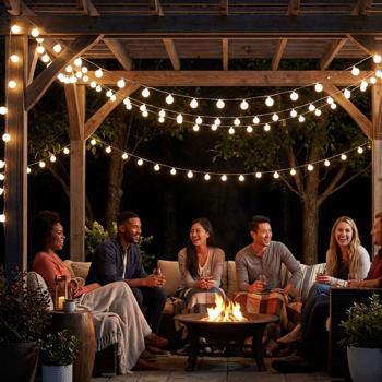 2er-Set Stromsparende LED-Lichterkette: 80 warmweisse Kugeln, 16m Länge, IP44 - gemütliche Aussenbeleuchtung für stimmungsvolle Momente