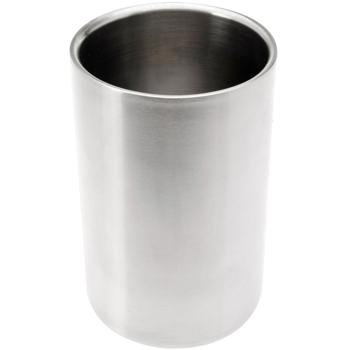 Preview: Lot de 2 Refroidisseurs à Vin en Acier Inoxydable Ø 12cm - Double Paroi pour Vin Blanc/Mousseux - Design Élégant/Intemporel - Cadeau Idéal Fêtes/Soirées