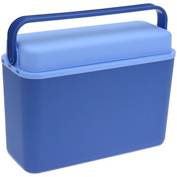 Preview: Kühlbox 12 Liter, blau - Kühl- & Warmhaltebox für Picknick, Camping & Reisen - 41x16x29cm - mit Tragegriff - robuster Kunststoff