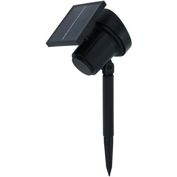 Preview: set of 4 LED spotlight solar with ground spike, black