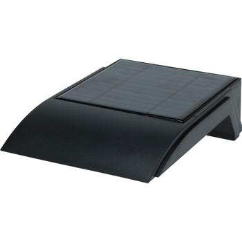 Preview: set of 2 solar LED wall lights for outdoor areas - PIR motion sensor, 50 lumens, black-for house entrances, gardens, terraces - Wireless installation