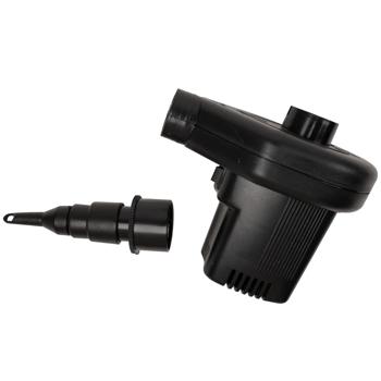 Preview: 12V & 230V electric air pump, 60W, black - With 3 attachments, flexible for car & socket, ideal for air mattresses & more