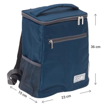Preview: Sac à dos isotherme 10L - Nylon tissé imperméable pour pique-nique/camping/randonnée - Maintient chaud/froid - Bretelles réglables 23x15x36cm