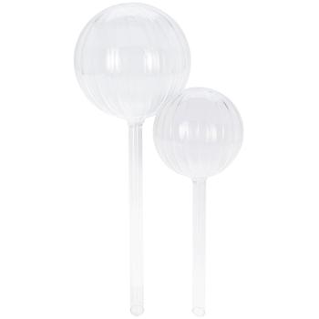 Preview: Glass watering balls, set of 2, 500 & 260ml, transparent - self-watering for houseplants, easy care