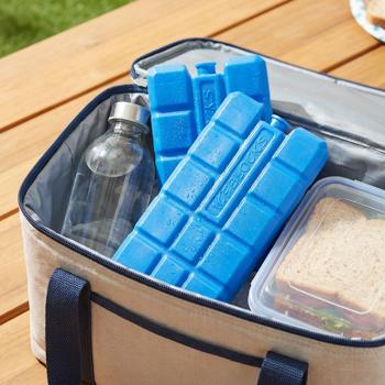 Preview: Éléments réfrigérants lot de 2 – accumulateurs de froid 200 g pour sac isotherme et glacière – idéals pour les déplacements, le camping et les pique-niques – bleus, refroidissement longue durée