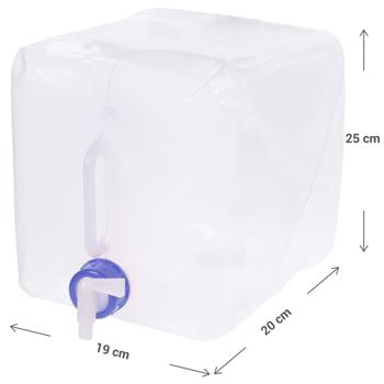 Preview: Foldable water canister with tap and carry handle, 10 liters Preview: Foldable water canister with tap and carry handle, 10 liters