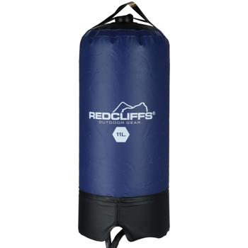 Preview: Douche de camping mobile - Pompe à pied, 11 litres, bleu - Polyvinyle, sac transport, portable, pour extérieur, voyage, jardinage