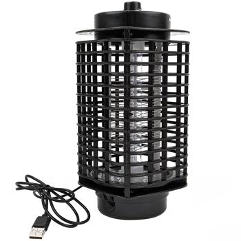 Preview: Compact USB UV mosquito killer, 2 watts, black - 8 UV LED lights, catches mosquitoes & moths, safe insect trap