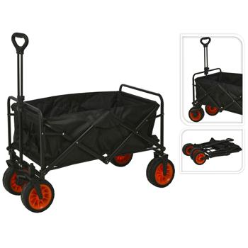 Preview: Faltbarer Bollerwagen bis 80kg, schwarz-rot – Robuster Transportwagen mit schwenkbaren Rädern, zusammenklappbar für Ausflüge & Garten Preview: Faltbarer Bollerwagen bis 80kg, schwarz-rot – Robuster Transportwagen mit schwenkbaren Rädern, zusammenklappbar für Ausflüge & Garten