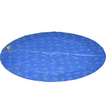 Preview: Kühlende Hunde-Wassermatte, Ø 90cm, Blau – Sprühmatte mit Gartenschlauchanschluss – Für Erfrischenden Sommerspass