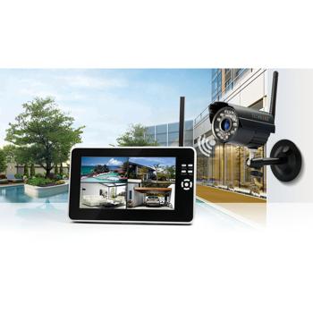 Preview: Wireless camera surveillance system, 7“ TFT LCD receiver, 4 camera
