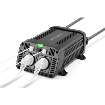 Preview: convertisseur 12V vers 230V, 2x USB-A (3,1A au total) - Convertisseur de tension de haute qualité, alimentation robuste pour les déplacements