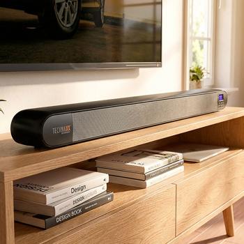 Preview: Vielseitige Soundbar mit DAB+ & FM Radio: Bluetooth, HDMI ARC, Optisch, USB & AUX – Perfekter Klang für TV & Musik, maximale Konnektivität