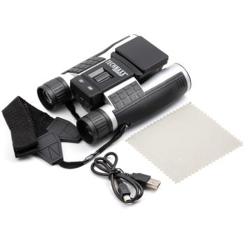 Preview: Full-HD Fernglas mit Display, 5 MP, integrierter Akku, 4 fach Zoom, Farbdisplay, Foto- und Videofunktion, mit USB Kabel