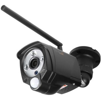 Preview: Full HD wireless surveillance camera set: 4 weatherproof IP cameras, 7“ touchscreen & app live view. Reliable surveillance for your home