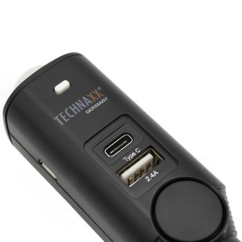 Preview: Universal Autoalarm, 24V, 105dB Sirene, PIR-Sensor, Panikalarm – mit Fernbedienung & USB-C, umfassender Diebstahlschutz für Fahrzeuge