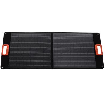 Preview: Panneau solaire mobile 100W, pliable, avec cellules monocristallines : Avec pieds, 128x53,5x3 cm, pour une alimentation en énergie indépendante