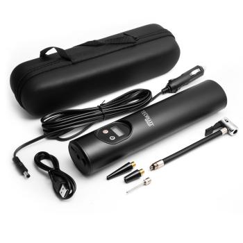 Preview: Akku Kompressor Luftpumpe mit starkem 6000mAh Akku - Für Reifen, Bälle uvm. - mit Digital-Anzeige & heller LED Leuchte