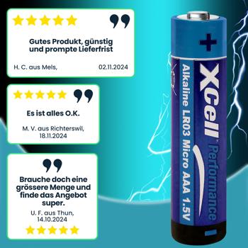 Preview: set di 10 batterie micro AAA (LR03): Alcaline, 1,5 V - Energia di lunga durata per l’uso quotidiano, forti e affidabili