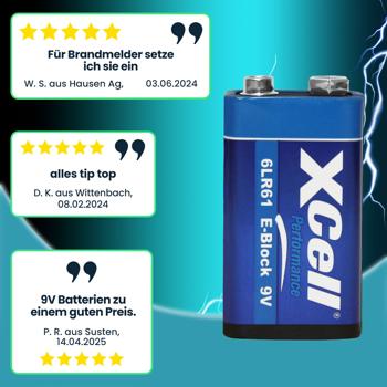 Preview: 2er-Set 9V-Block Batterien - 6LR61 Alkaline Performance für langlebige Energie - Auslaufsicher - Ideal für Fernbedienungen, Spielzeug, Wanduhren, Radios