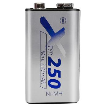 Preview: 4 Accus 9V Ni-MH Rechargeables - Idéaux télécommandes, jouets, horloges, radios, lampes de poche - 8.4V/250mAh - Longue durée de vie