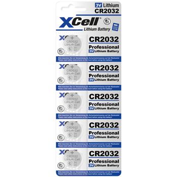 Preview: Lot de 10 Piles Boutons Lithium CR2032 - Longue Durée & Faible Autodécharge - 3V / 220 mAh - Clés Voiture, Montres, Balances, Thermomètres