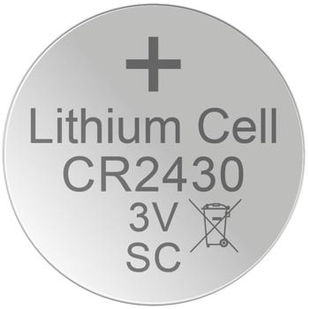 Preview: CR2430 button cell 10-pack (DL2430) 3V lithium battery - High capacity 290mAh for long runtime - For remote control, scales & electronics